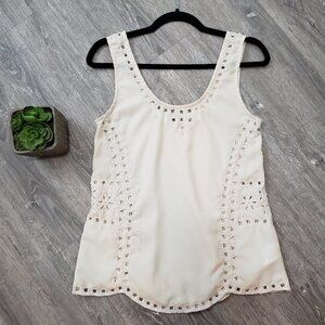 Temperance Aritzia Beaded Cami Shell Sz XS